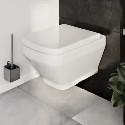 GoodHome Abattant WC Teesta en duraplast coloris blanc avec frein de chute* Abattant Wc