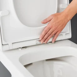 GoodHome Abattant WC Teesta en duraplast coloris blanc avec frein de chute* Abattant Wc
