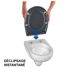 Bemis Abattant WC gris anthracite brillant Classic* Abattant Wc