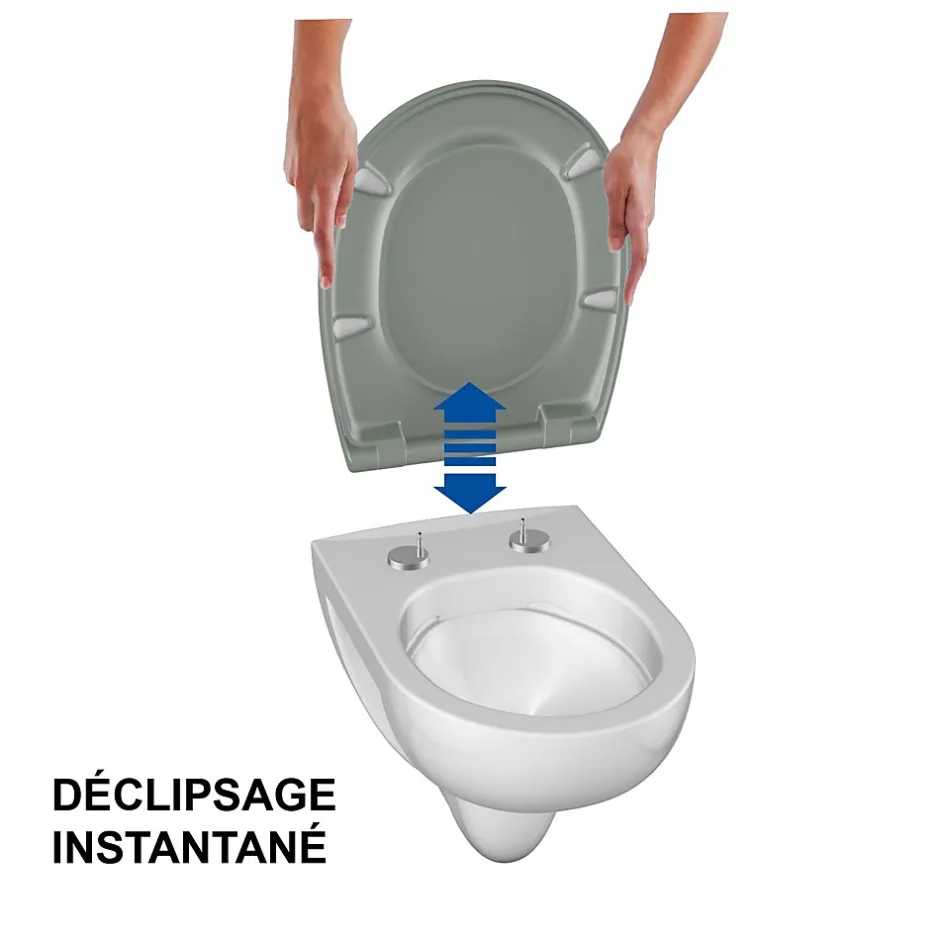 Bemis Abattant WC gris clair brillant Classic