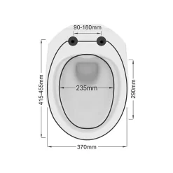 Spirella Abattant wc HARRY Noir Charnière Zinc* Abattant Wc