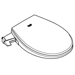Grohe Abattant WC lavant Bau avec frein de chute blanc