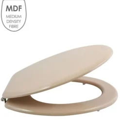 MSV Abattant Wc MDF Beige - - Universel - Acier Inoxydable - Accessoires de salle de bain* Abattant Wc