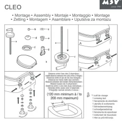 MSV Abattant Wc MDF Beige - - Universel - Acier Inoxydable - Accessoires de salle de bain* Abattant Wc