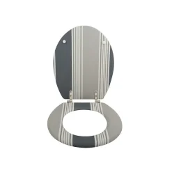 MSV Abattant wc MDF Cardiff Gris Charnières Inox* Abattant Wc