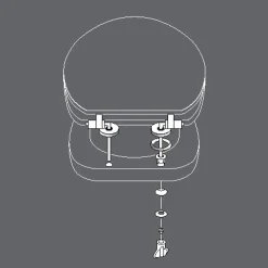 Douceur D'Intérieur Abattant WC MDF charnières métal HAVANE