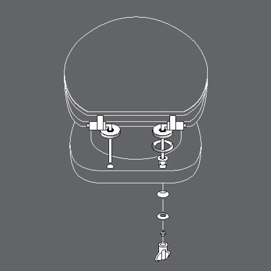 Douceur D'Intérieur Abattant WC MDF charnières métal HAVANE