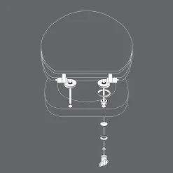 Douceur D'Intérieur Abattant WC MDF charnières métal Amber* Abattant Wc