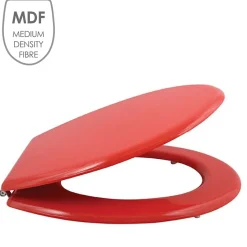 MSV Abattant wc MDF CLEO Rouge Charnières Inox* Abattant Wc