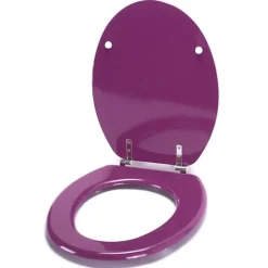 MSV Abattant wc MDF CLEO Violet Charnières Inox