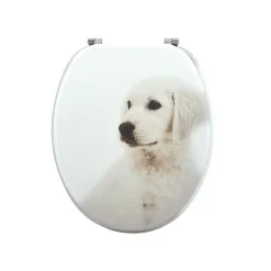 MSV Abattant wc MDF Dog SCOTT Beige Charnières Inox* Abattant Wc