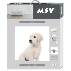 MSV Abattant wc MDF Dog SCOTT Beige Charnières Inox* Abattant Wc