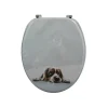MSV Abattant wc MDF Doggy Bath Charnières Inox