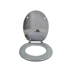 MSV Abattant wc MDF Doggy Bath Charnières Inox