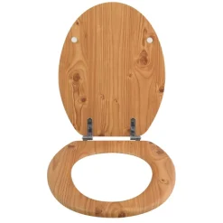 MSV Abattant wc MDF en Décor Pin Marron Charnières Inox* Abattant Wc