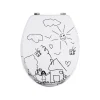 MSV Abattant wc MDF Jardin d'enfants Charnières Inox