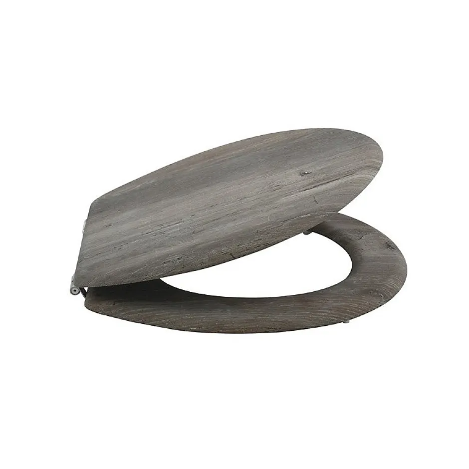 MSV Abattant wc MDF Marron Charnières Inox* Abattant Wc