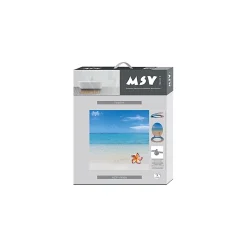 MSV Abattant wc MDF PARADISE Bleu Charnières Inox