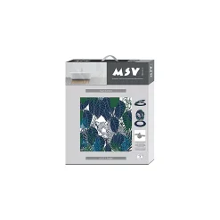 MSV Abattant wc MDF RAIN FOREST Bleu Vert Charnières Inox* Abattant Wc