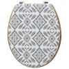 5Five Abattant WC motifs apaches et lunette effet bois à fermeture standard,