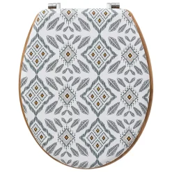 5Five Abattant WC motifs apaches et lunette effet bois à fermeture standard,