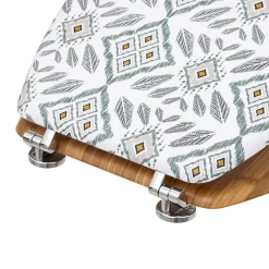 5Five Abattant WC motifs apaches et lunette effet bois à fermeture standard,
