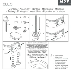 MSV Abattant WC - MDF - Charnières inox - Anthracite