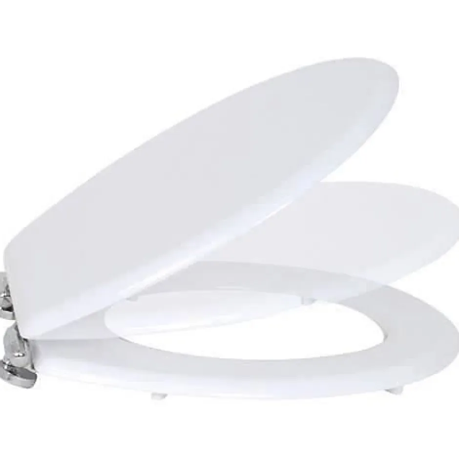 MSV Abattant WC - MDF - Fermeture lente - Blanc* Abattant Wc