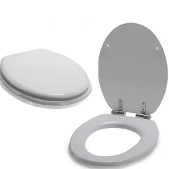 MSV Abattant WC - MDF - Fermeture lente - Blanc* Abattant Wc