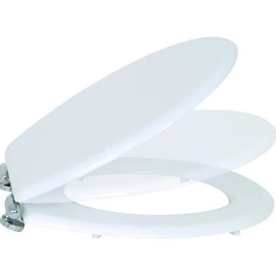 MSV Abattant WC - MDF - Fermeture lente - Blanc* Abattant Wc