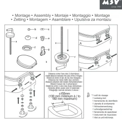 MSV Abattant WC - MDF - Parquet foncé