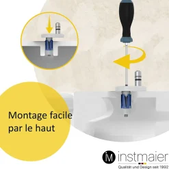 Instmaier Abattant WC ovale en duroplast noir avec frein de chute ALMA* Abattant Wc