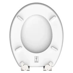 Instmaier Abattant WC ovale en MDF blanc avec frein de chute GAIA