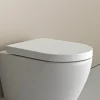 Bernstein Abattant WC plastique avec double Lunette WC pour famille et enfant, charnières acier inox - Blanc - 46,4x35,9x5,1cm - U1006* Abattant Wc
