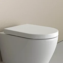 Bernstein Abattant WC plastique avec double Lunette WC pour famille et enfant, charnières acier inox - Blanc - 46,4x35,9x5,1cm - U1006* Abattant Wc