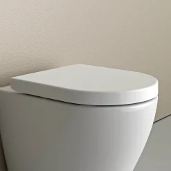 Bernstein Abattant WC plastique Lunette WC, Cuvette toilette fermeture en douceur - Blanc - 42,5x36,3x4,9cm - U1009