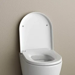 Bernstein Abattant WC plastique Lunette WC, Cuvette toilette fermeture en douceur - Blanc - 42,5x36,3x4,9cm - U1009