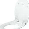 Duravit Abattant WC plastique Ovale Blanc, Lunette toilettes universel à frein de chute / fermeture amortie - 37,3x43,3x5cm - Univavo* Abattant Wc