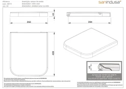 Sanindusa Abattant WC pour WC Advance blanc (non universel)* Abattant Wc