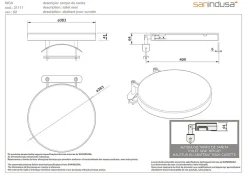 Sanindusa Abattant WC rond pour WC WCA blanc (non universel)* Abattant Wc
