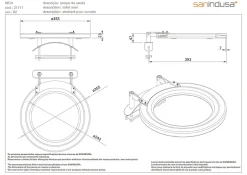 Sanindusa Abattant WC rond pour WC WCA blanc (non universel)* Abattant Wc