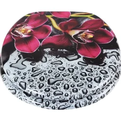 Helloshop26 Abattant WC siège de toilette en mdf rouge