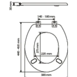 Olfa Abattant WC simple - - Blanc* Abattant Wc