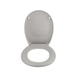 Spirella Abattant wc Thermo dur avec frein de chute NEELA Taupe mat Charnières ABS Chromé