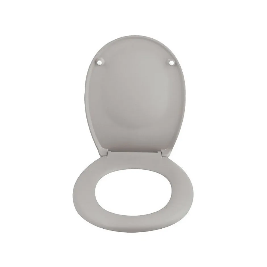 Spirella Abattant wc Thermo dur avec frein de chute NEELA Taupe mat Charnières ABS Chromé