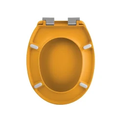 Spirella Abattant wc Thermo dur avec frein de chute NEELA Safran mat Charnières ABS Chromé