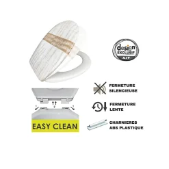 MSV Abattant wc Thermo Dur ONS Beige Charnières PS