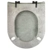 Olfa Abattant wood slim déclipsable - Effet béton armé (47.5x36.5 cm - Gris clair)