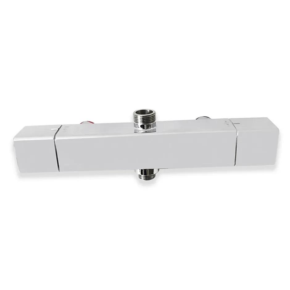 AICA Sanitaire AICA colonne de douche thermostatique avec pomme de douche 10", hauteur réglable 76-118 cm* Colonne De Douche Thermostatique