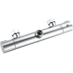AICA Sanitaire AICA Colonne de douche thermostatique, Acier inoxydable Pomme 200mm+Douchette 3 jets, Chromé* Colonne De Douche Thermostatique